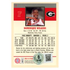 Dominique Wilkins Autographed 2014 Fleer Retro # 12 Trading Card Beckett 54212
