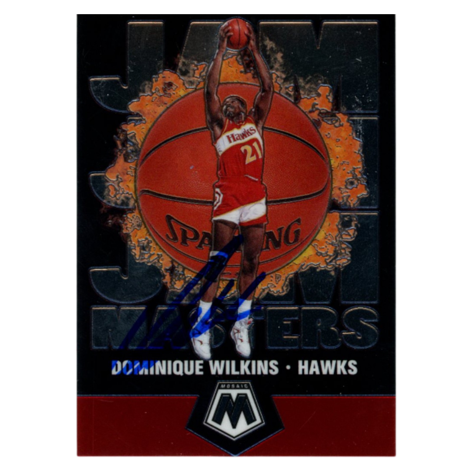 Dominique Wilkins Autographed 2020 Mosaic #12 Trading Card Beckett 54112