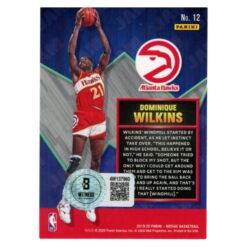 Dominique Wilkins Autographed 2020 Mosaic #12 Trading Card Beckett 54112