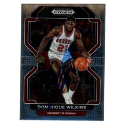 Dominique Wilkins Autographed 2022 Smear Prizm  #14 Trading Card Beckett 54114