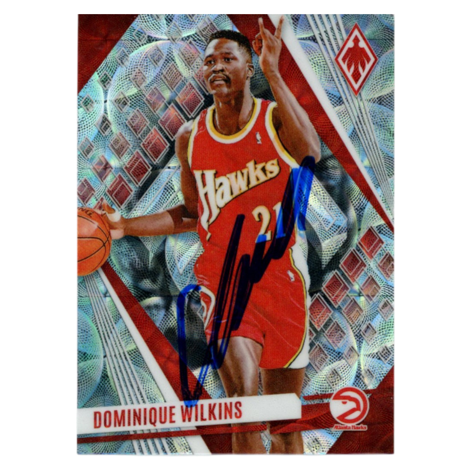 Dominique Wilkins Signed 2023-24 Panini Phoenix #212 Trading Card Beckett 54115