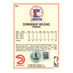 Dominique Wilkins Autographed 1989 NBA Hoops #234 Trading Card Beckett 54238