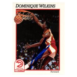 Dominique Wilkins Autographed 1991 NBA Hoops #7 Trading Card Beckett 54236