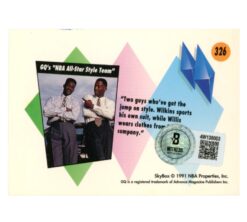 Dominique Wilkins Autographed 1991 SkyBox #326 Trading Card Beckett 54121