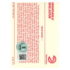 Dominique Wilkins Autographed 1991 Star #4 of 11 Trading Card Beckett 54116