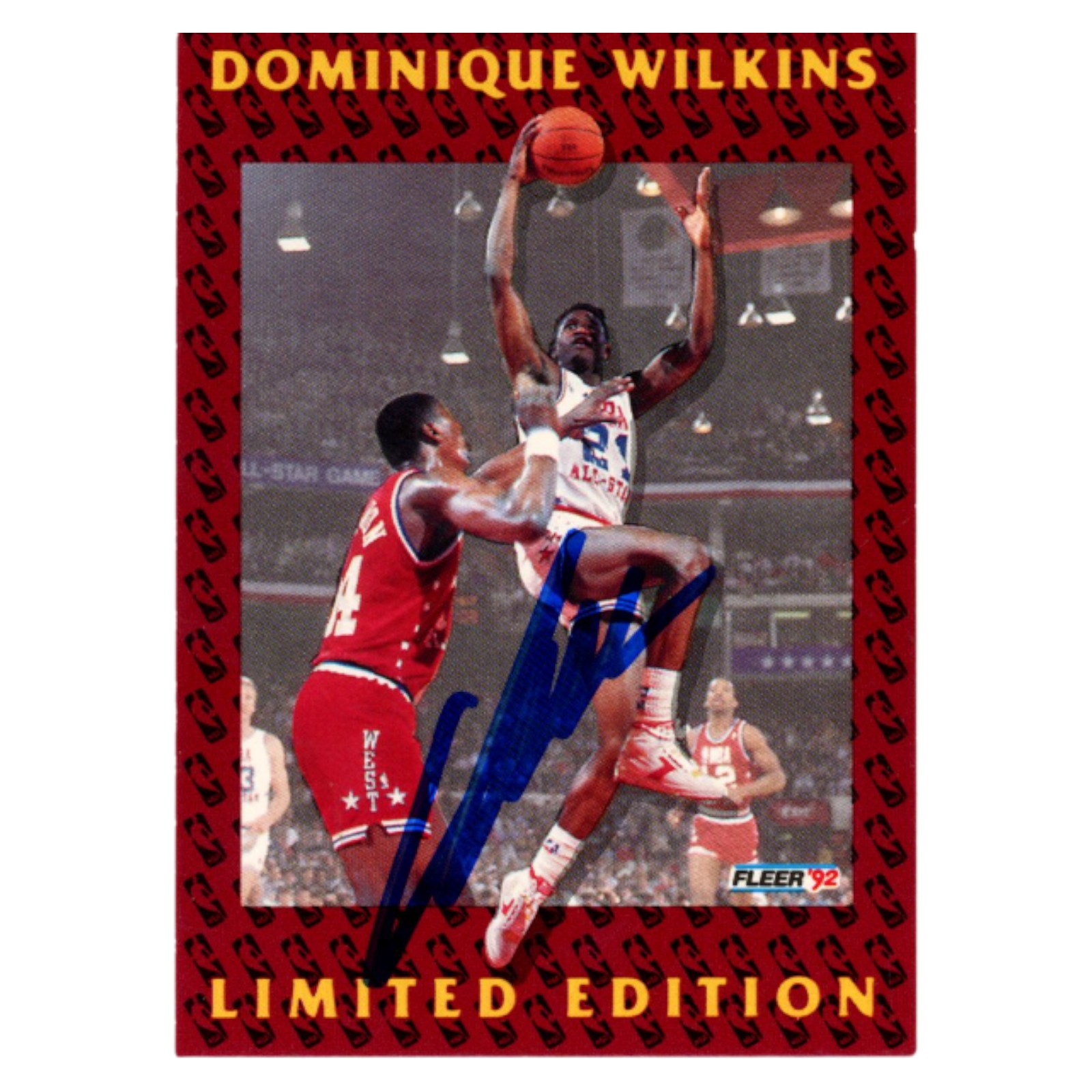 Dominique Wilkins Autographed 1992 Fleer LE #7 of 12 Trading Card Beckett 54211