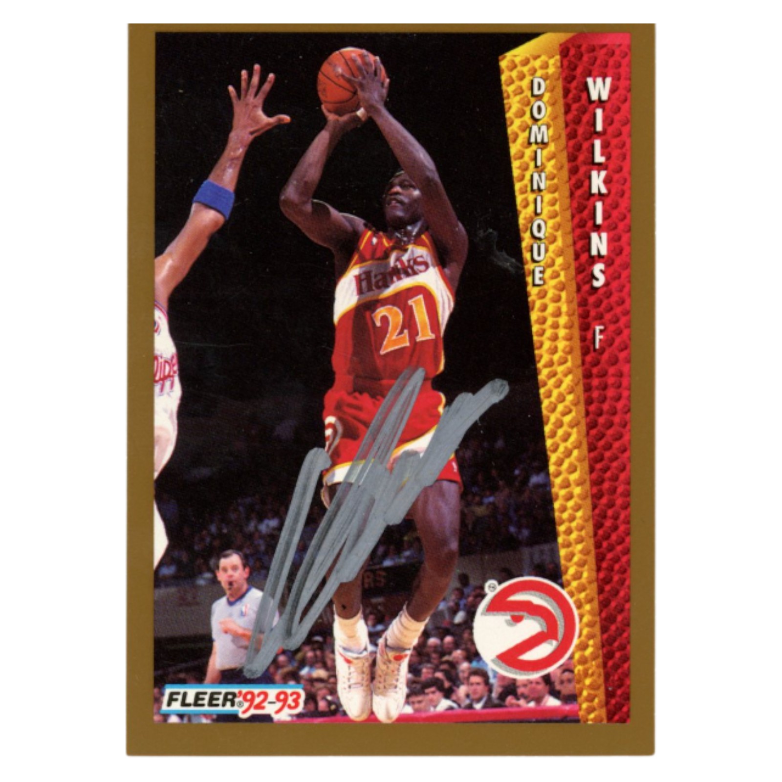 Dominique Wilkins Autographed 1992 Fleer #8 Trading Card Beckett 54199