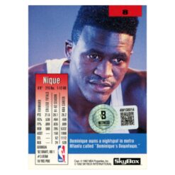 Dominique Wilkins Autographed 1992 SkyBox #8 Trading Card Beckett 54131