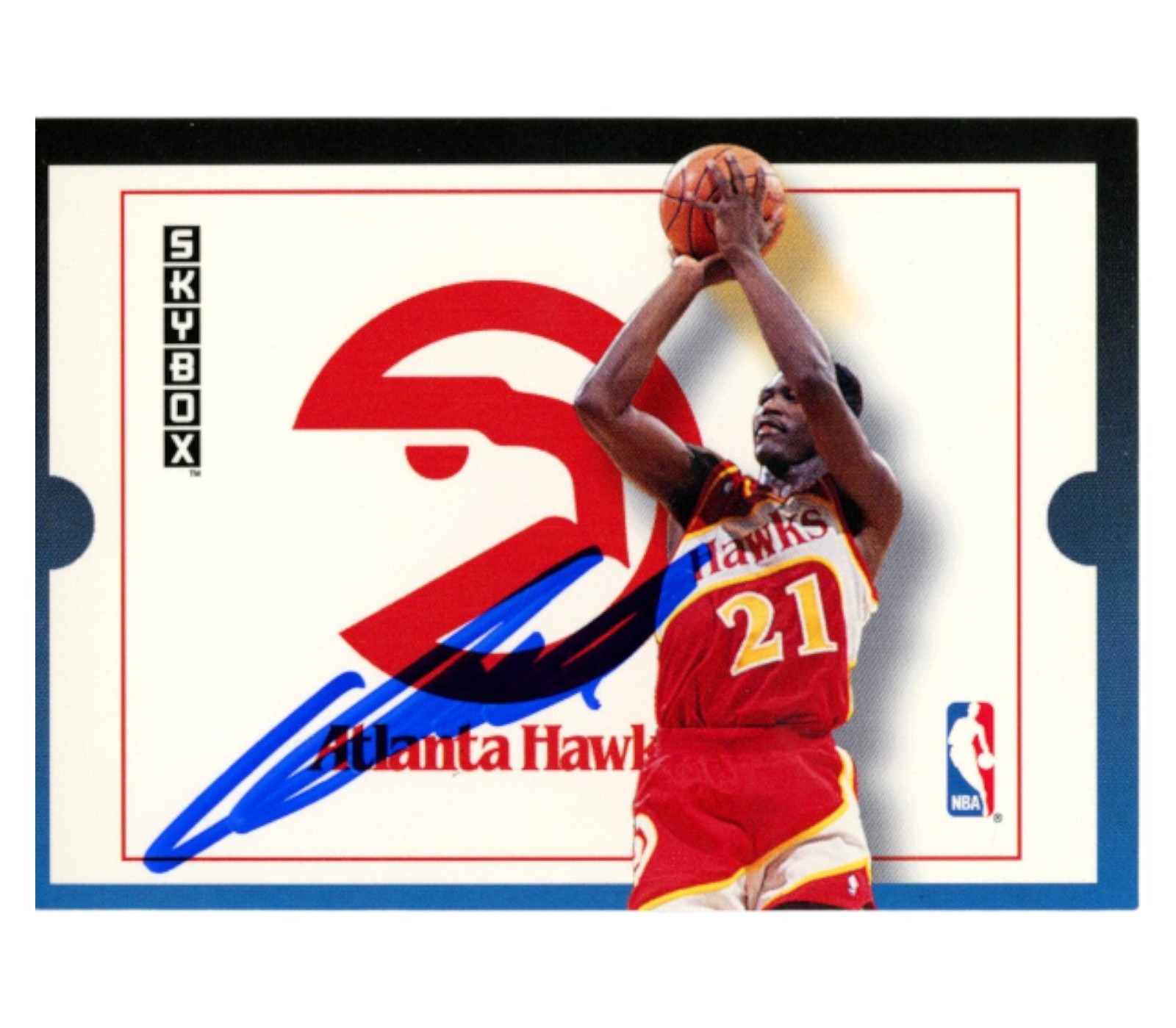 Dominique Wilkins Autographed 1992 Skybox #282 Trading Card Beckett 54139