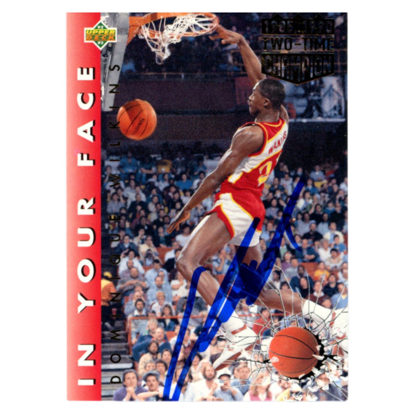 Dominique Wilkins Autographed 1992 Upper Deck #454 Trading Card Beckett 54166