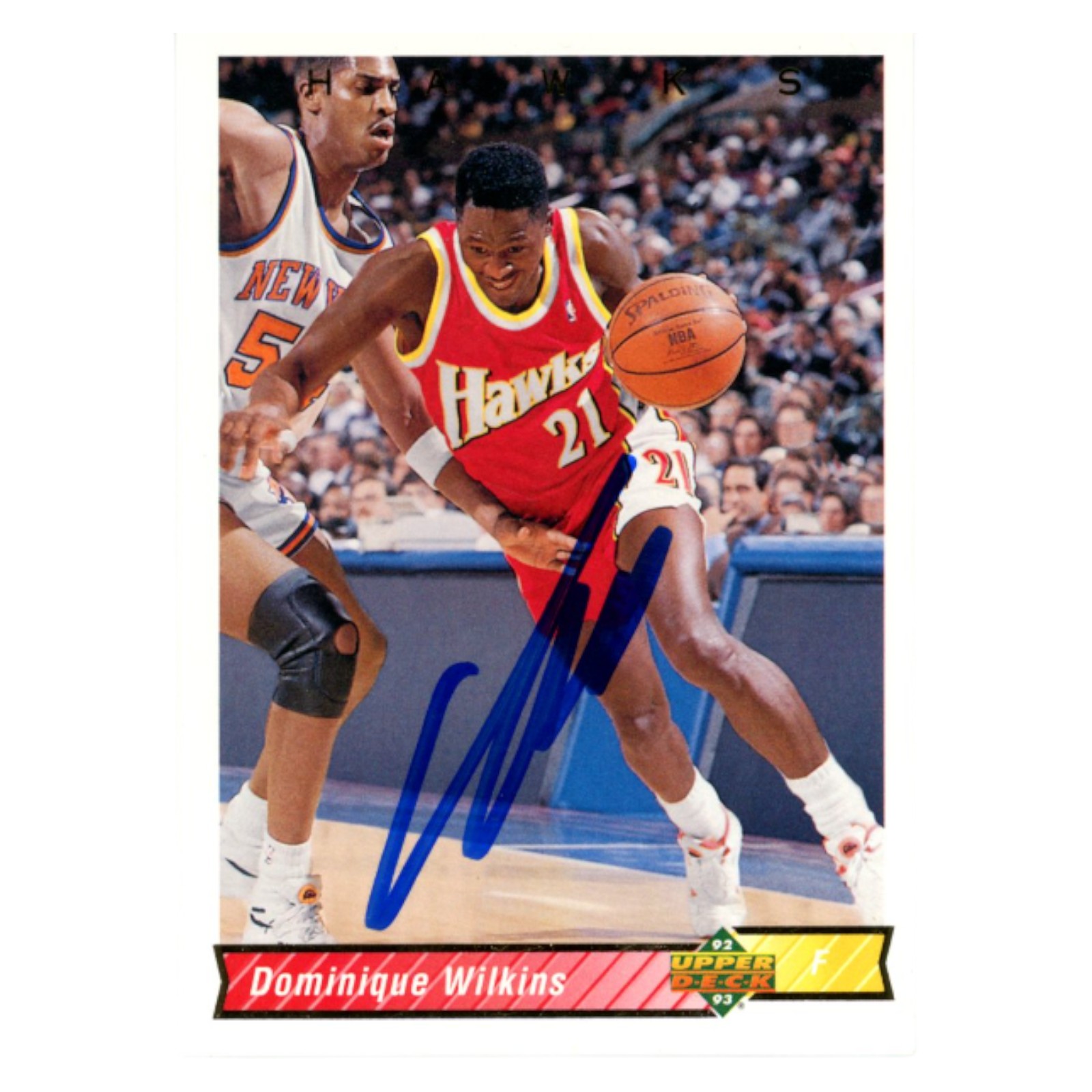Dominique Wilkins Autographed 1992 Upper Deck #400 Trading Card Beckett 54168