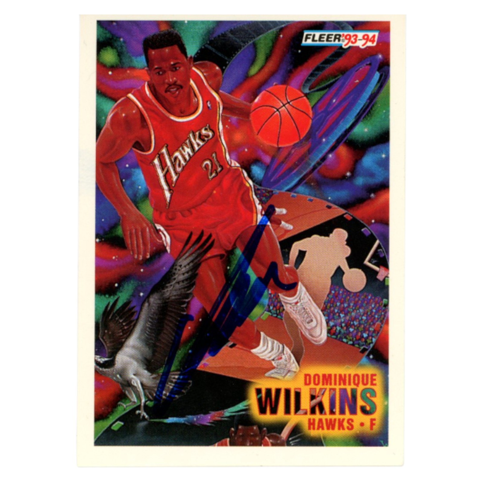 Dominique Wilkins Autographed 1993 Fleer #237 Trading Card Beckett 54200