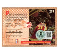 Dominique Wilkins Autographed 1993 Fleer #279 Trading Card Beckett 54215