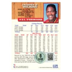 Dominique Wilkins Autographed 1993 NBA Hoops #7 Trading Card Beckett 54239