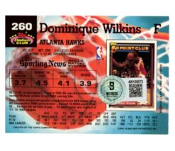 Dominique Wilkins Signed 1993 Topps Stadium Club #260 Trading Card Beckett 54220