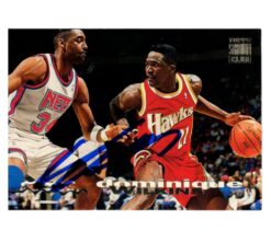 Dominique Wilkins Signed 1993 Topps Stadium Club #129 Trading Card Beckett 54222