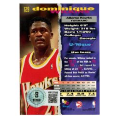 Dominique Wilkins Signed 1993 Topps Stadium Club #129 Trading Card Beckett 54222