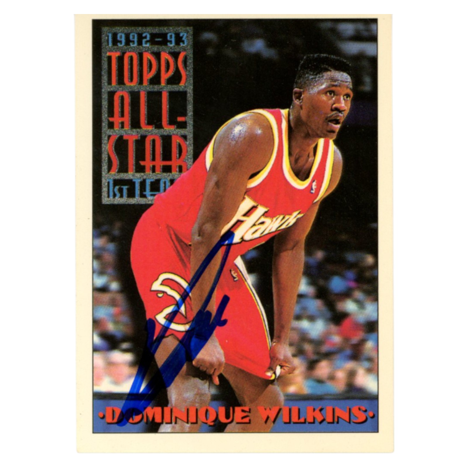 Dominique Wilkins Autographed 93 Topps All-Star #103 Trading Card Beckett 54150