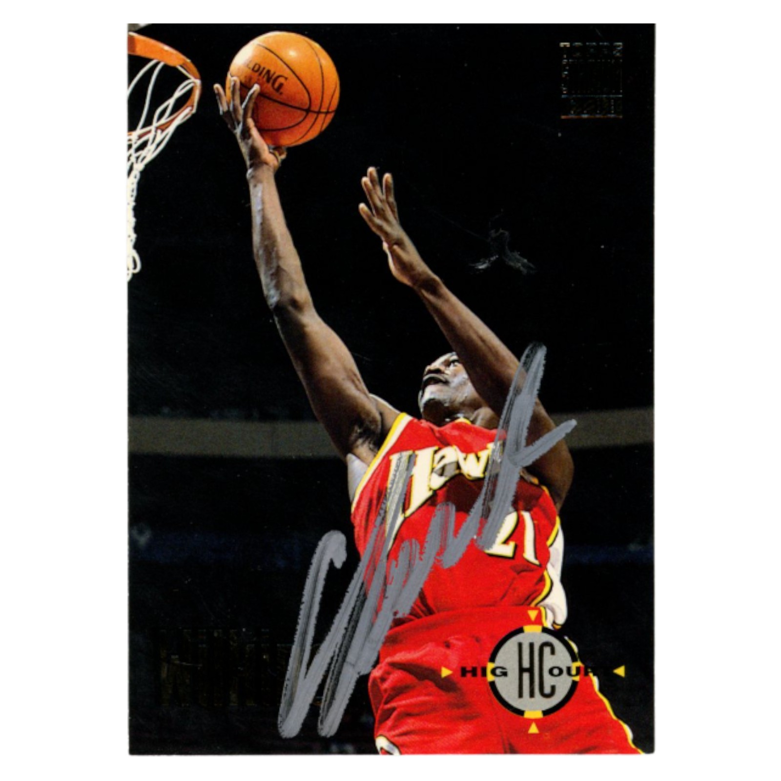 Dominique Wilkins Signed 1993 Topps Stadium Club #65 Trading Card Beckett 54224