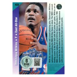 Dominique Wilkins Autographed 1993 Upper Deck #433 Trading Card Beckett 54178