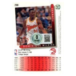 Dominique Wilkins Autographed 1993 Upper Deck #290 Trading Card Beckett 54188