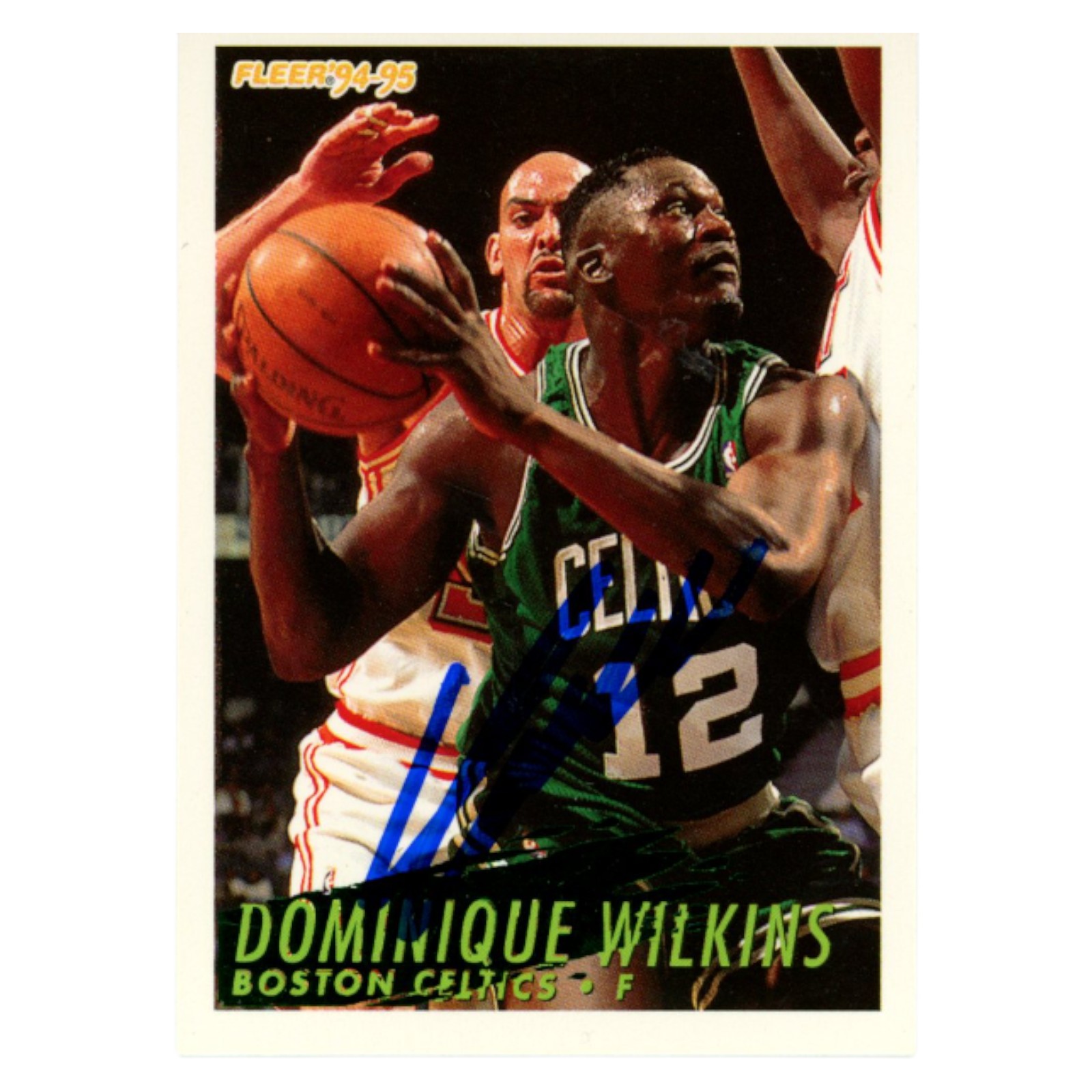 Dominique Wilkins Autographed 1994 Fleer #252 Trading Card Beckett 54196