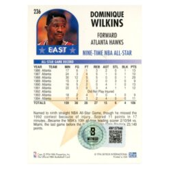 Dominique Wilkins Autographed 1994 NBA Hoops #236 Trading Card Beckett 54243
