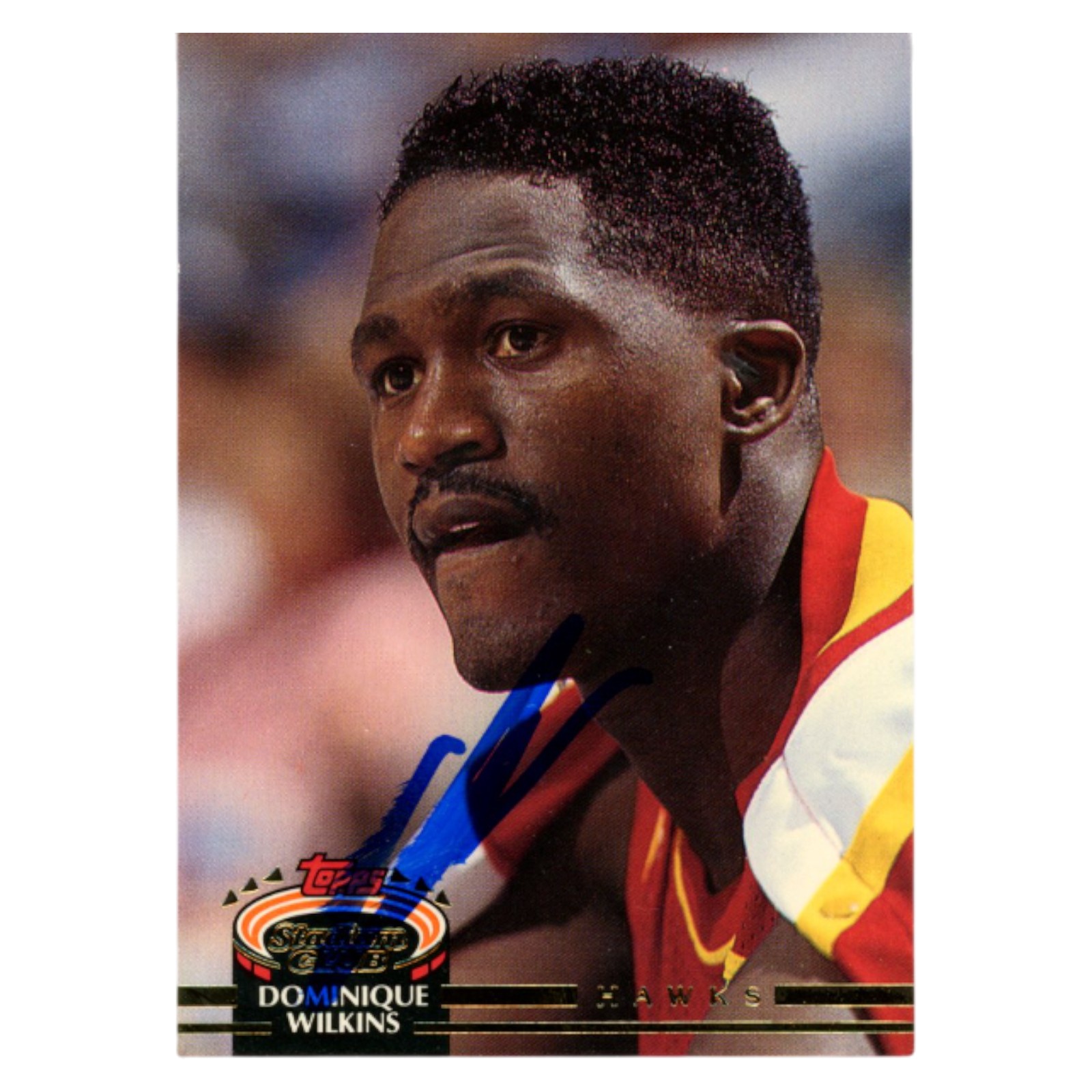 Dominique Wilkins Signed 1994 Stadium Club #260 SMEAR Trading Card Beckett 54221