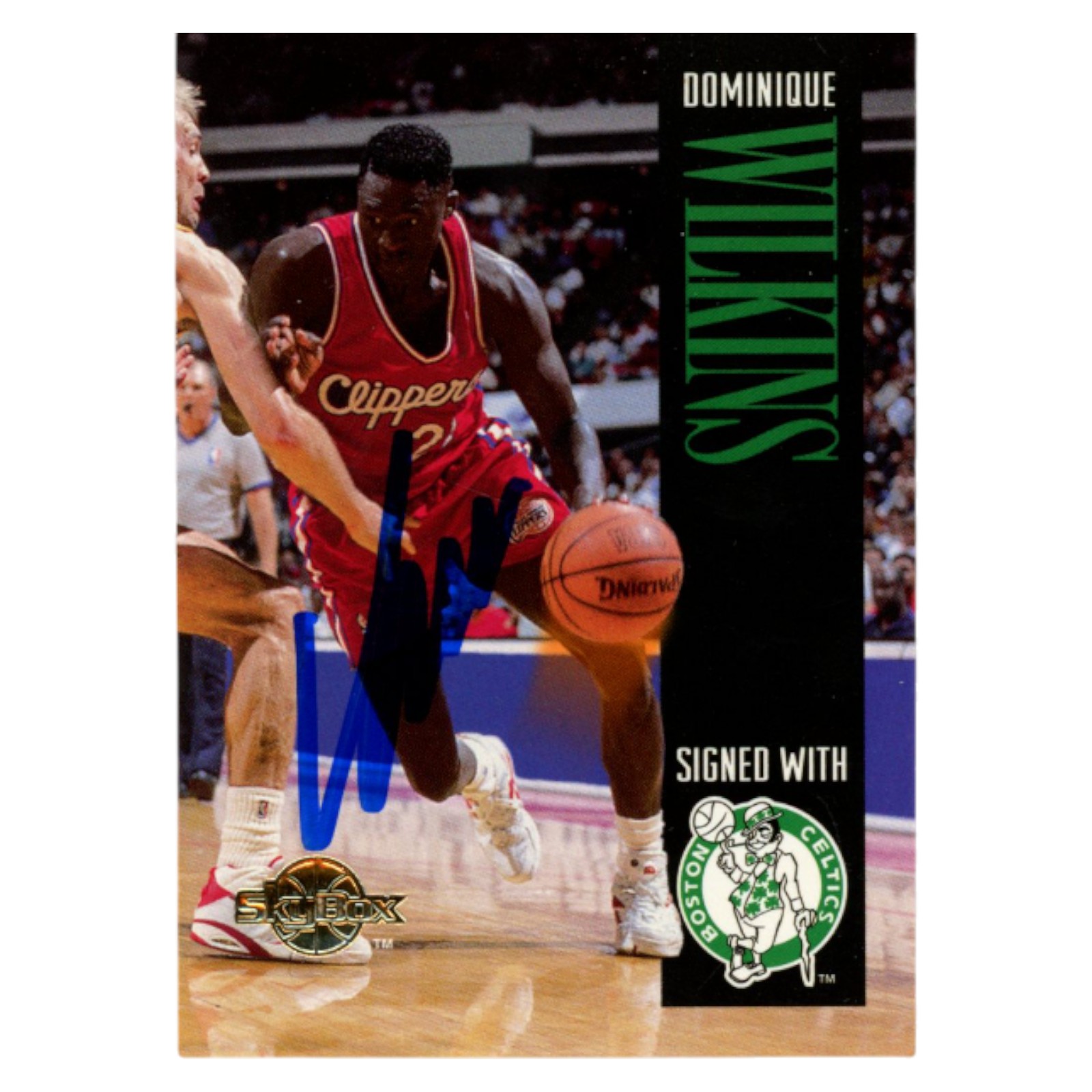 Dominique Wilkins Autographed 1994 Skybox #77 Trading Card Beckett 54129