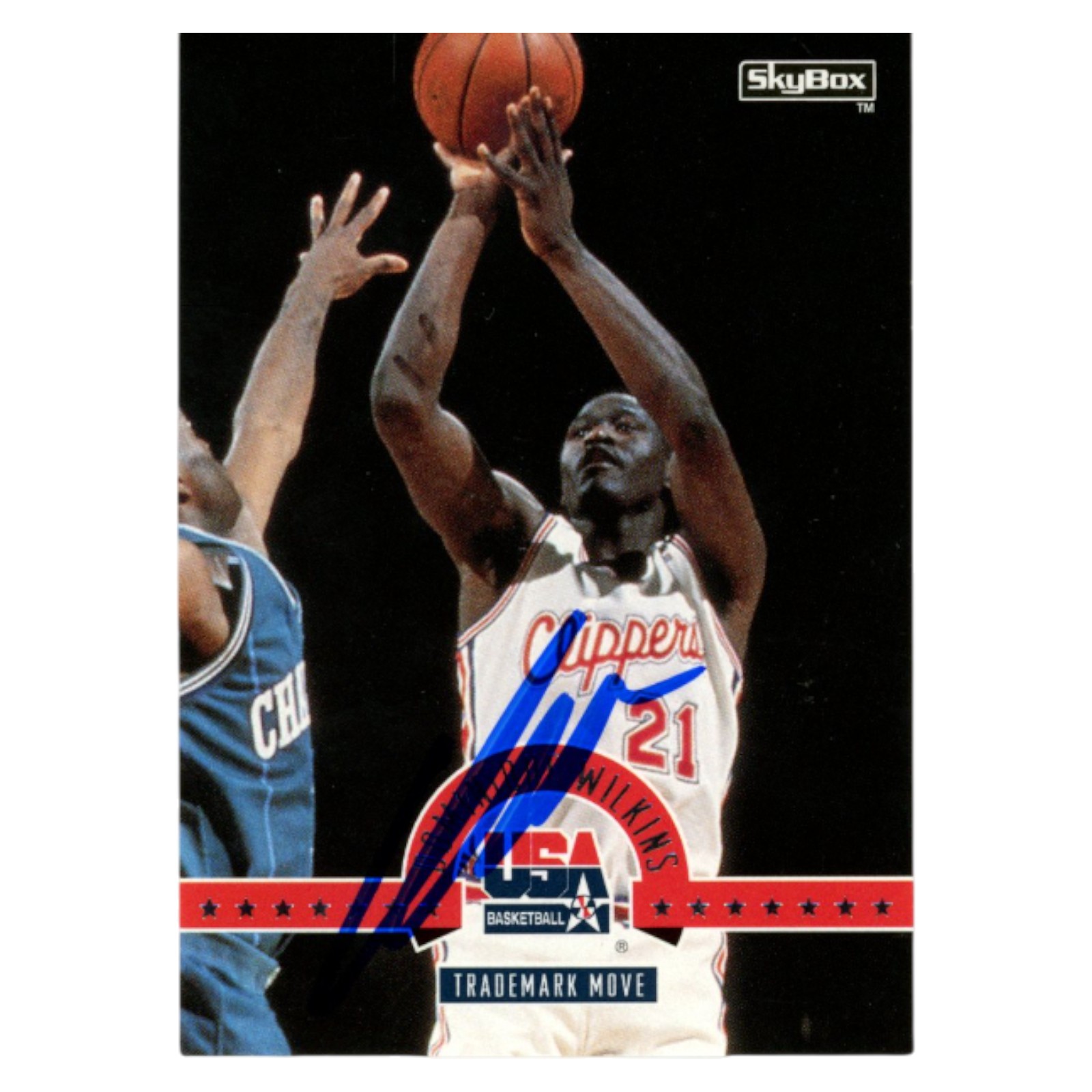 Dominique Wilkins Autographed 1994 Skybox #35  Trading Card Beckett 54137