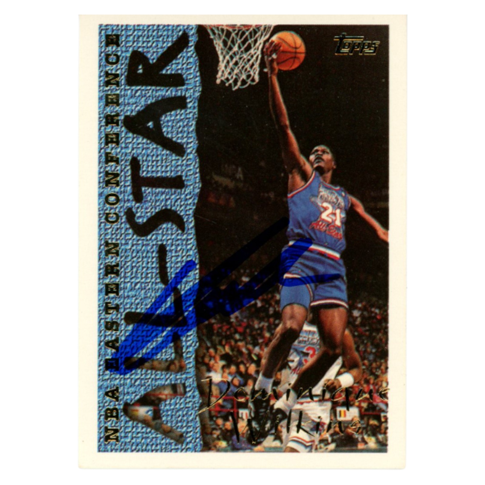 Dominique Wilkins Autographed 1994 Topps All-Star #6 Trading Card Beckett 54151