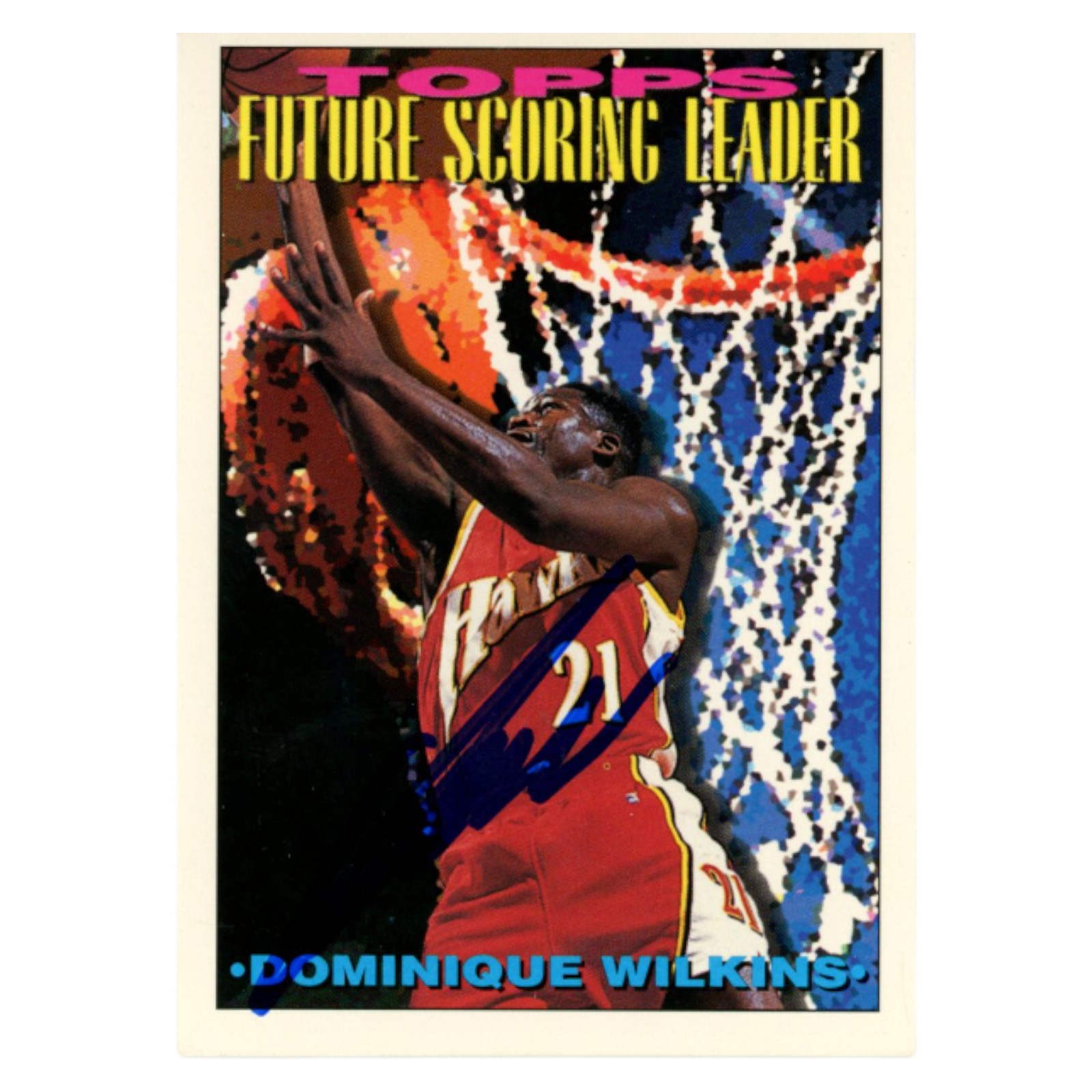 Dominique Wilkins Autographed 1994 Topps FSL #392  Trading Card Beckett 54149