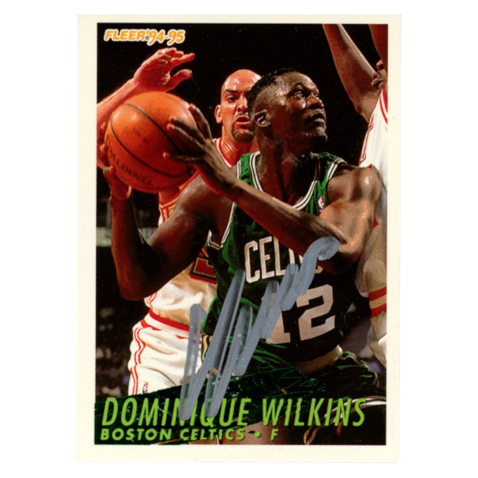 Dominique Wilkins Autographed 1995 Fleer #252 Trading Card Beckett 54197
