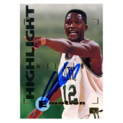 Dominique Wilkins Autographed 1995 Skybox #7 Trading Card Beckett 54122