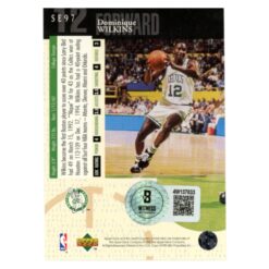Dominique Wilkins Autographed 1995 Upper Deck #SE97 Trading Card Beckett 54183