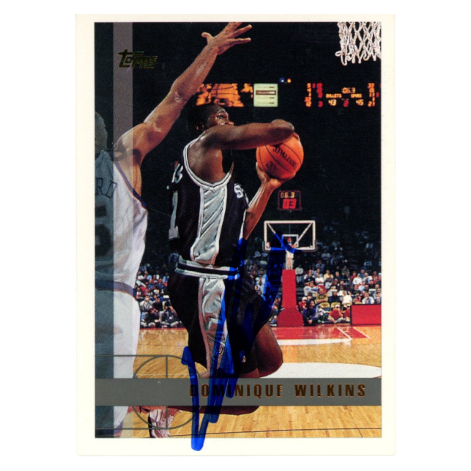 Dominique Wilkins Autographed 1997 Topps #100 Trading Card Beckett 54144