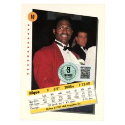 Dominique Wilkins Autographed 1991 SkyBox #10 Trading Card Beckett 54123