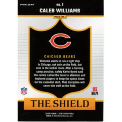 Caleb Williams 2024 Panini Zenith The Shield #1 Rookie Trading Card 59167