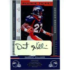 Darrent Williams Signed Denver Broncos Trading Card Donruss Playoff #184 58701