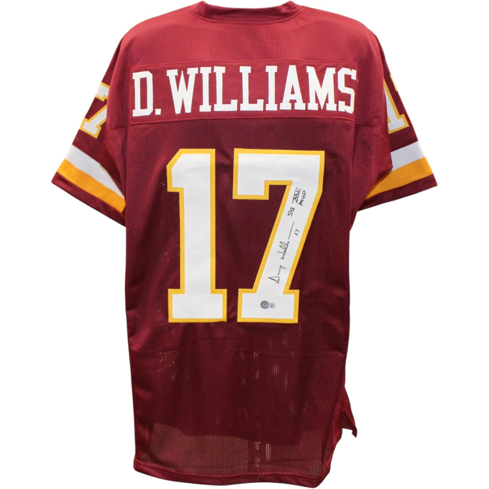 Doug Williams Autographed Pro Style Sz XL Red Jersey Beckett Witness 57911