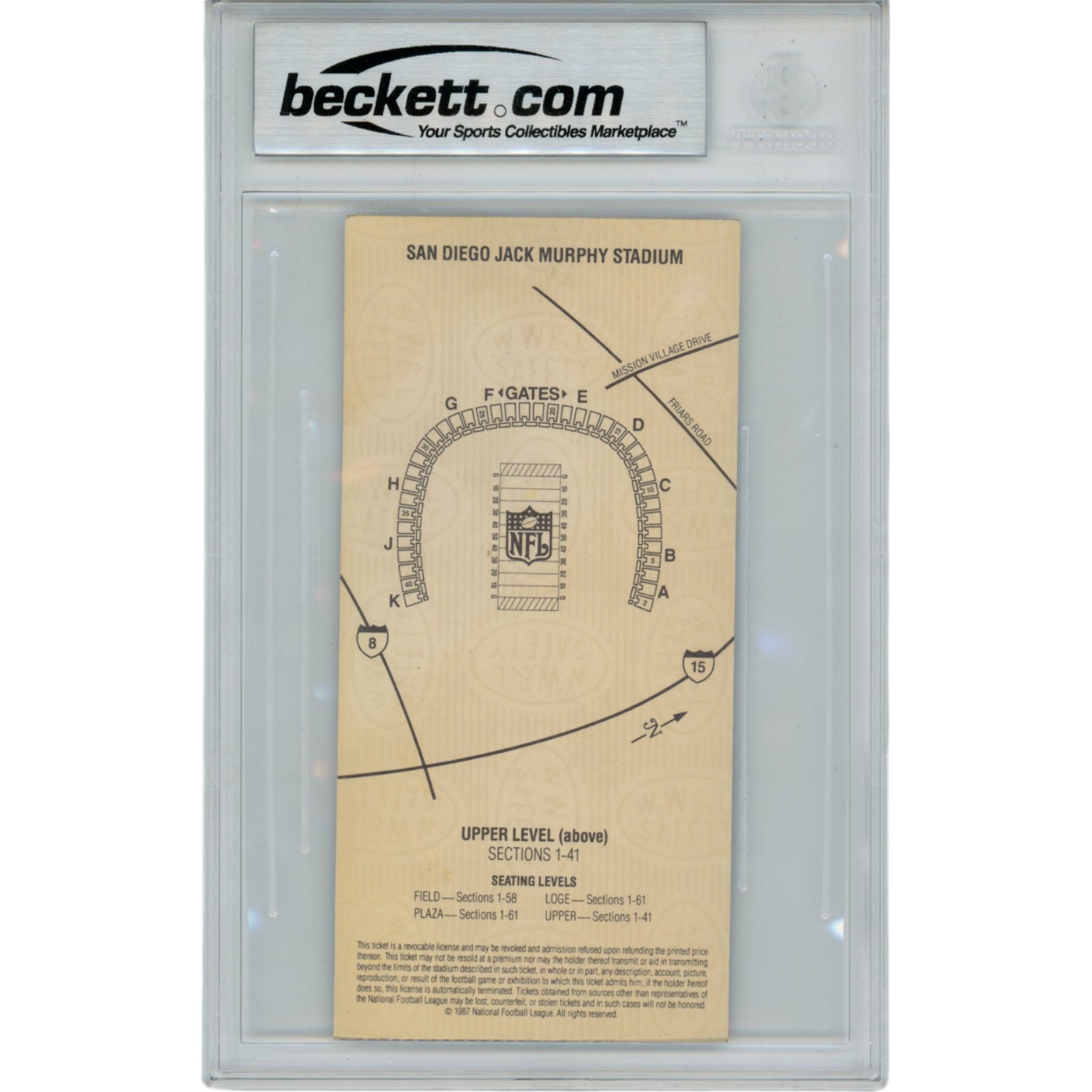 Doug Williams Autographed Washington Redskins SB XXII Ticket Stub Beckett 47605