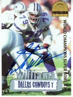 Erik Williams Autographed Dallas Cowboys 96 Collector's Edge #DCA-18 Card 55980
