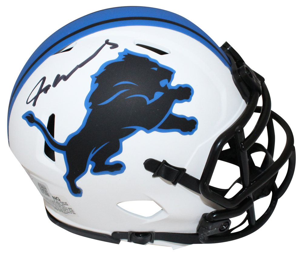 Jameson Williams Signed Detroit Lions Lunar Mini Helmet BAS