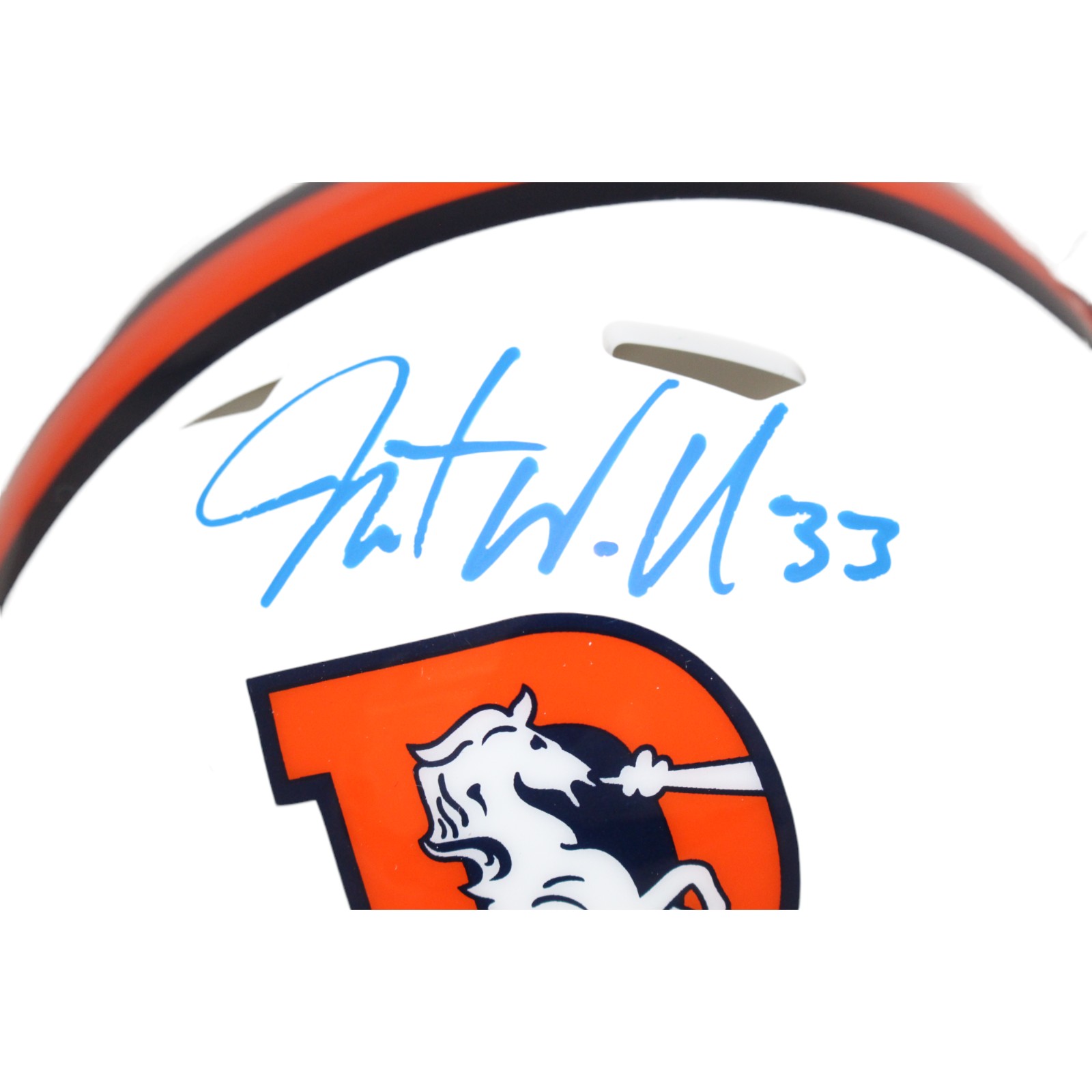 Javonte Williams Signed Denver Broncos 23 Alternate Mini Helmet Beckett