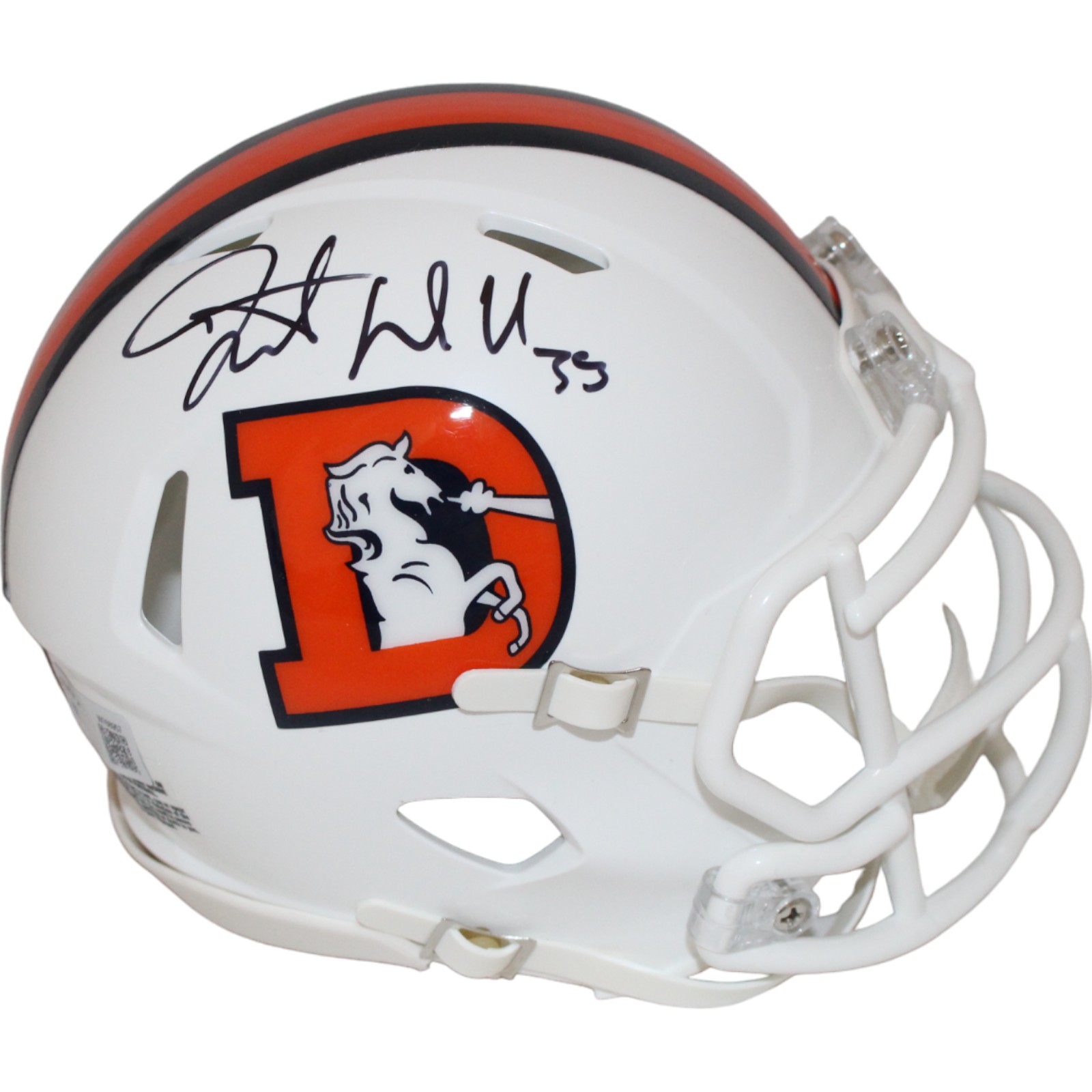 Javonte Williams Signed Denver Broncos 23 Alternate Mini Helmet Beckett