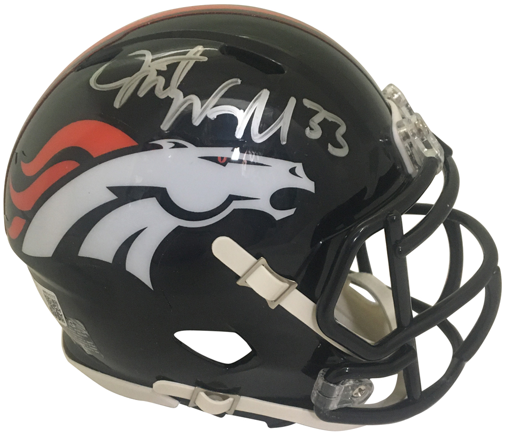 Javonte Williams Autographed Denver Broncos Speed Mini Helmet BAS