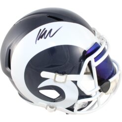 Kyren Williams Autographed Los Angeles Rams F/S White Horn Helmet Beckett 51256