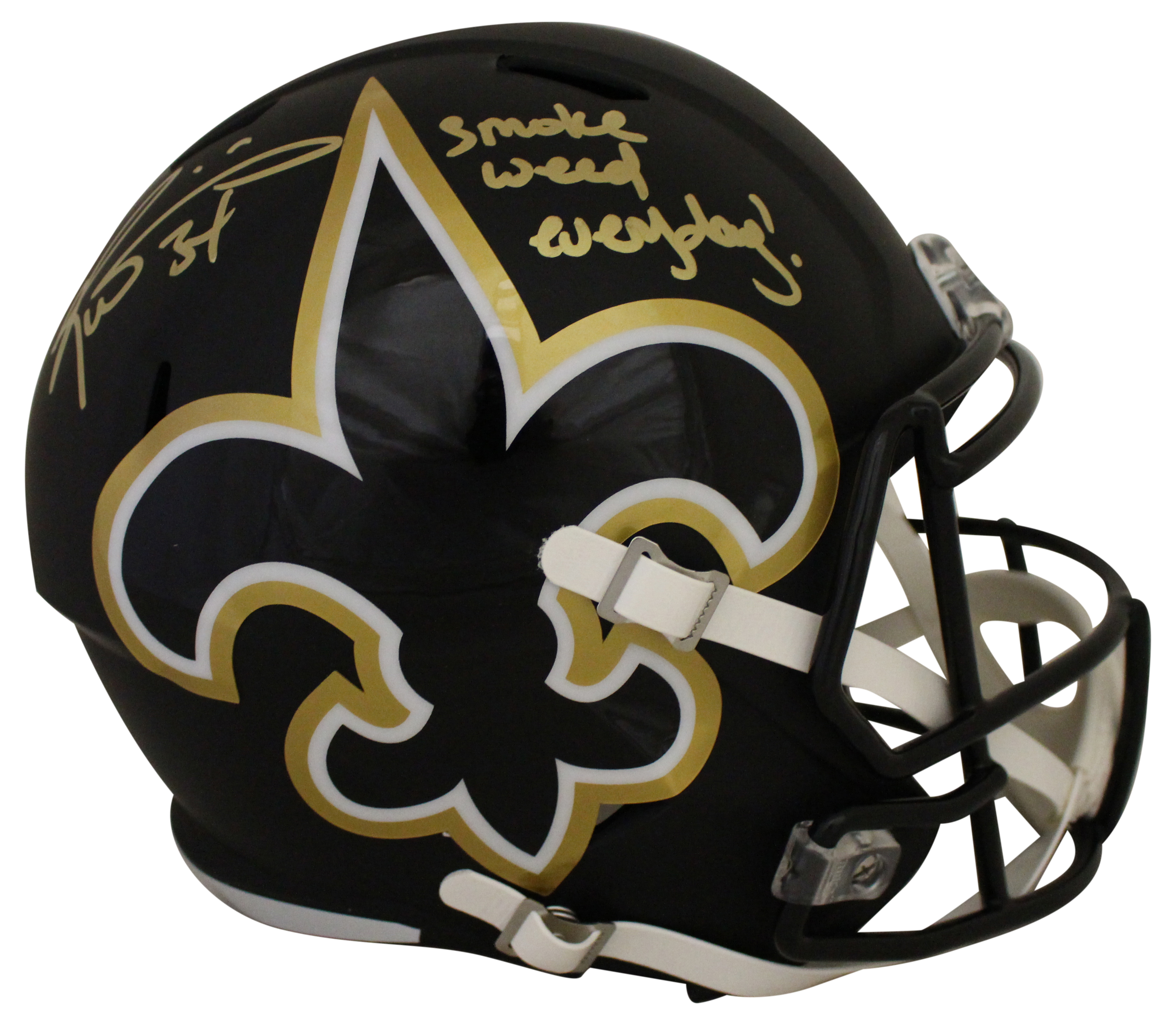 Ricky Williams Autographed New Orleans Saints F/S AMP Helmet Weed BAS 28514