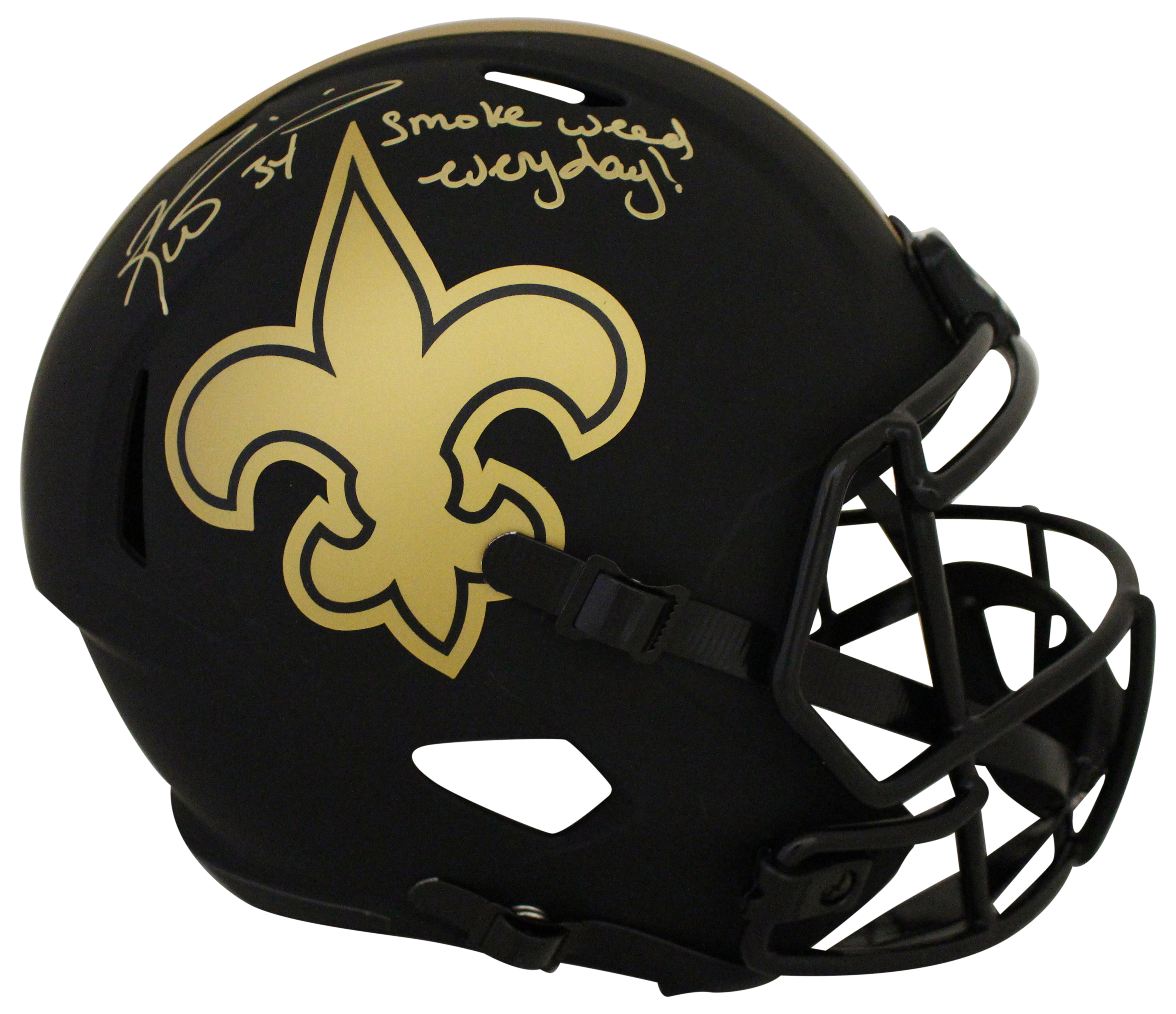 Ricky Williams Signed New Orleans Saints F/S Eclipse Helmet Weed BAS 28513
