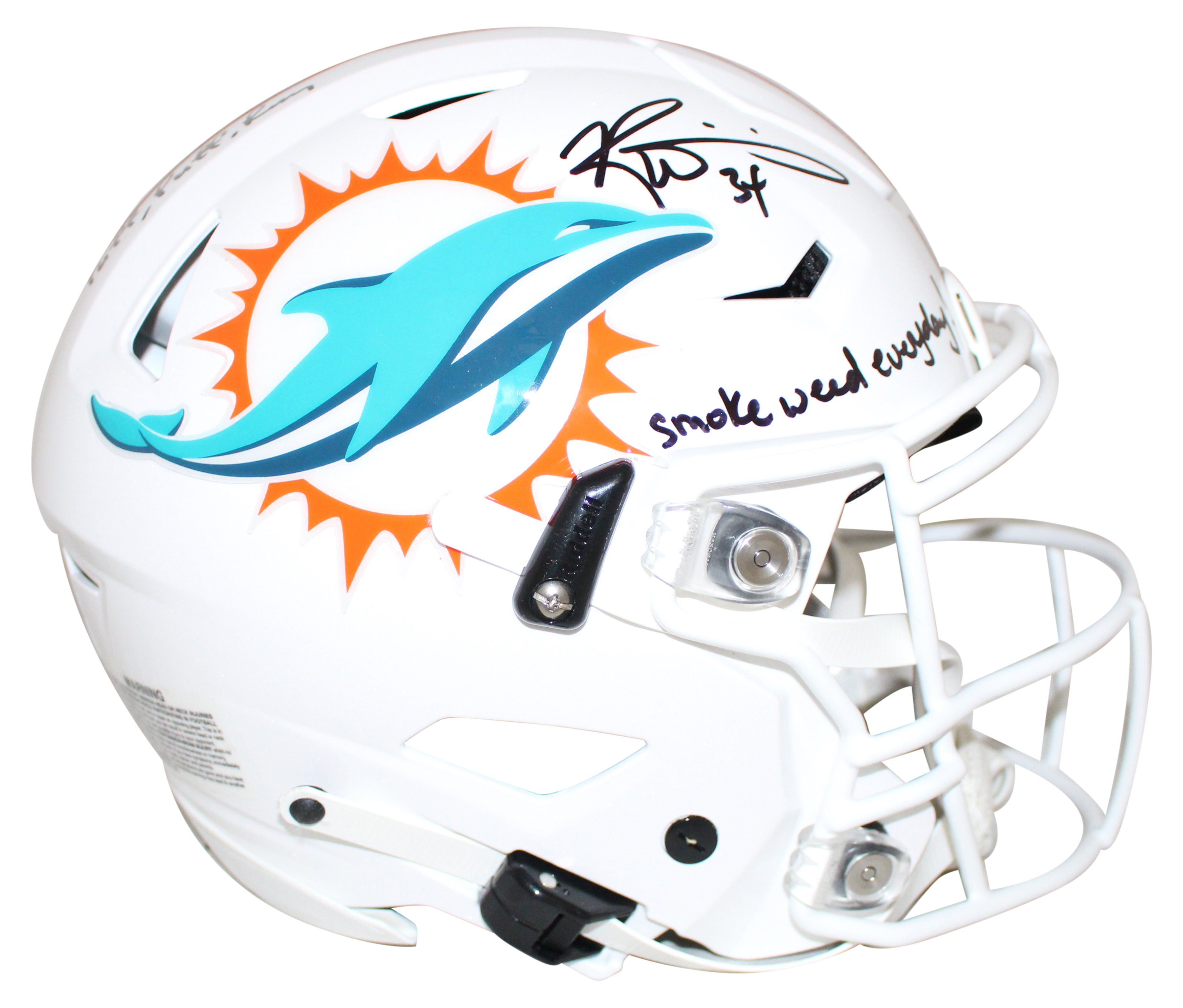 Ricky Williams Signed Miami Dolphins Authentic Speed Flex Helmet Weed BAS 28515
